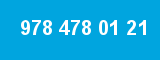 978 478 01 21 978 478 01 21